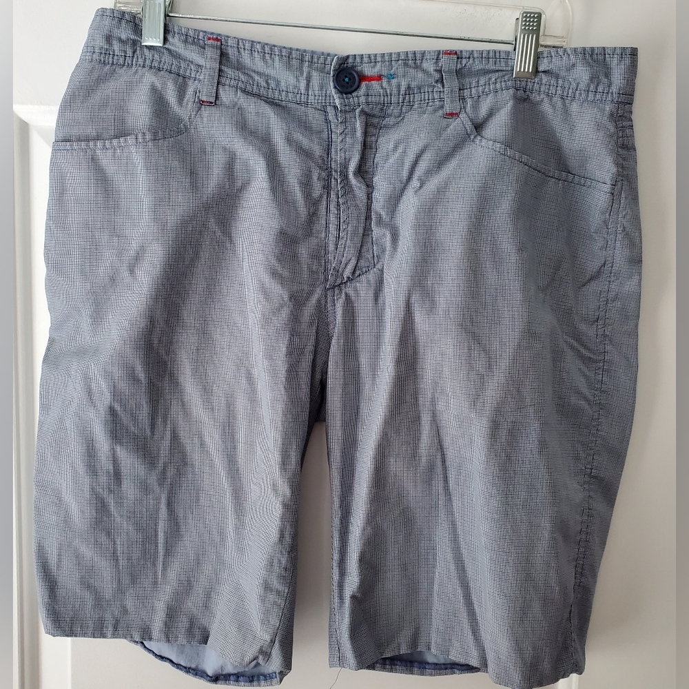 Howe Men's Size 34 REVERSIBLE Plaid/Check & Solid Walking Shorts - EUC
